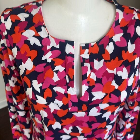 Diane von Furstenberg Reina Shift Leaf Dance Dress 6 - Picture 3 of 8